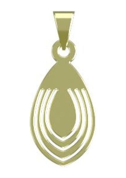 14 Ayar Altın Gözyaşı Damlası Kolye Ucu 0.5 Gr, KC10204 Kodlu