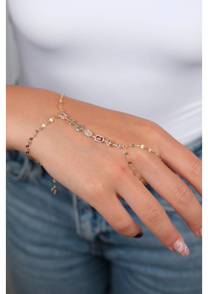 14 Ayar Altın Renkli Taşlı Şahmeran 1002