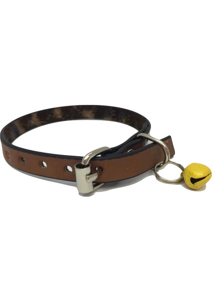 3'lü Set Zilli Deri Kedi Tasması 30 cm modelleri