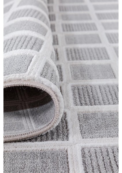 Dalida 3216A Yumuşak Dokulu Modern Desenli Gri Krem Salon, Mutfak, Oturma, Çocuk Oda Halısı fiyatları