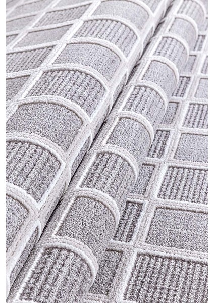 Dalida 3216A Yumuşak Dokulu Modern Desenli Gri Krem Salon, Mutfak, Oturma, Çocuk Oda Halısı modelleri