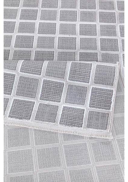 Dalida 3216A Yumuşak Dokulu Modern Desenli Gri Krem Salon, Mutfak, Oturma, Çocuk Oda Halısı fırsatları