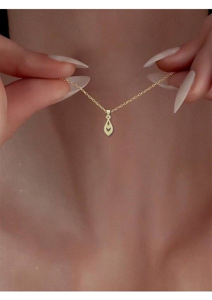 14 Ayar Altın Gözyaşı Damlası Kolye Ucu 0.5 Gr, KC12173 Kodlu