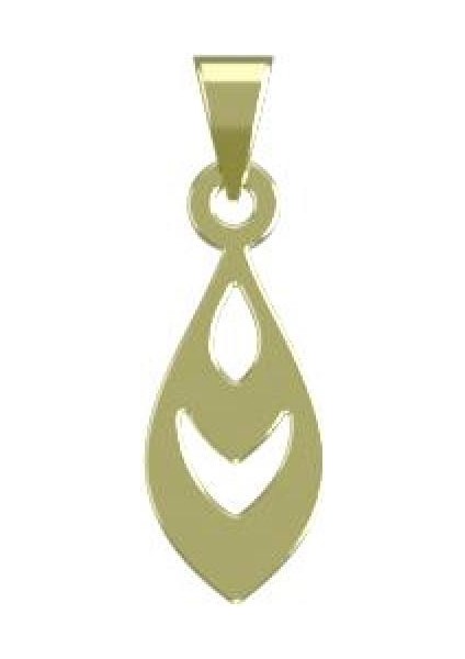 14 Ayar Altın Gözyaşı Damlası Kolye Ucu 0.5 Gr, KC12173 Kodlu