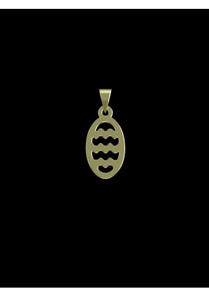 14 Ayar Altın Oval Kolye Ucu 0.5 Gr, KC12703 Kodlu