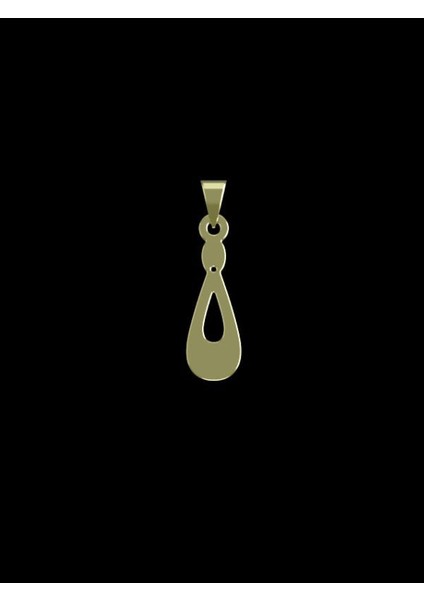 14 Ayar Altın Gözyaşı Damlası Kolye Ucu 0.5 Gr, KC12819 Kodlu