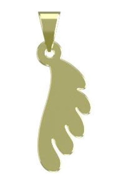 14 Ayar Altın Tuy Kolye Ucu 0.5 Gr, KC13440 Kodlu