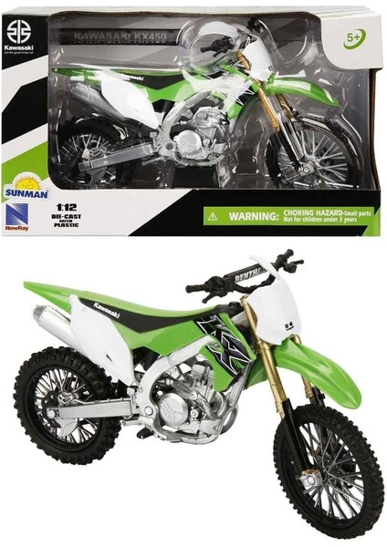 57483 SUN- Kawasakı KX450 Yeşil 1:12