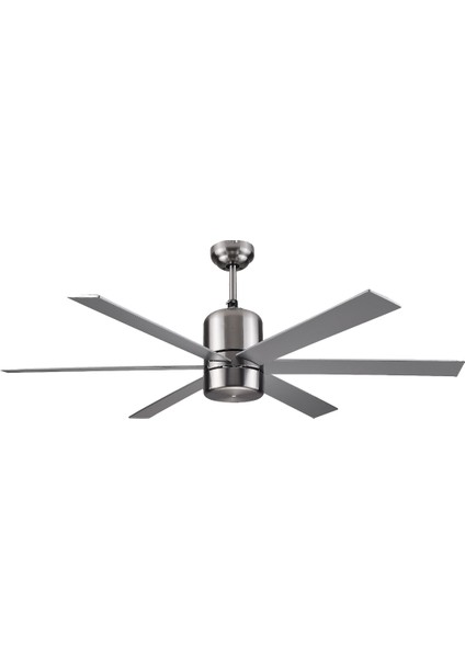 6 Kanatlı Gümüş Nikel Dekoratif Tavan Vantilatörü 60W KCF286