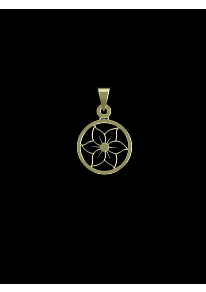 14 Ayar Altın Çiçek Kolye Ucu 0.5 Gr, KC11029 Kodlu