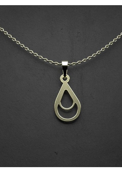 14 Ayar Altın Gözyaşı Damlası Kolye Ucu 0.5 Gr, KC10460 Kodlu