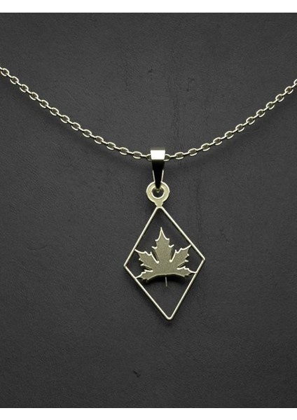 14 Ayar Altın Yaprak Kolye Ucu 0.5 Gr, KC11351 Kodlu