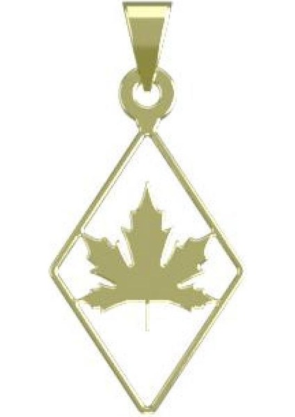 14 Ayar Altın Yaprak Kolye Ucu 0.5 Gr, KC11351 Kodlu