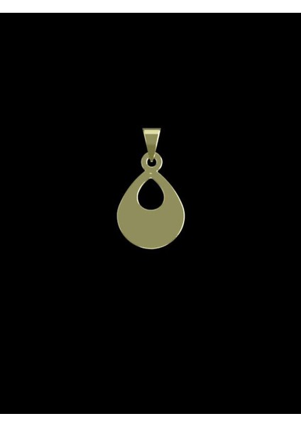 14 Ayar Altın Gözyaşı Damlası Kolye Ucu 0.5 Gr, KC12121 Kodlu