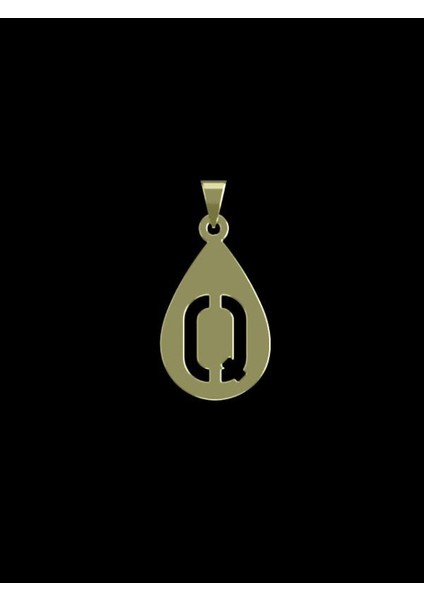 14 Ayar Altın Q Harfi Kolye Ucu 0.5 Gr, KC13135 Kodlu