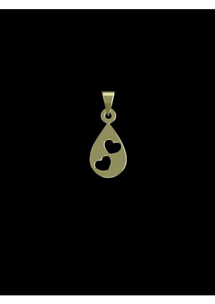 14 Ayar Altın Kalp Kolye Ucu 0.5 Gr, KC14137 Kodlu