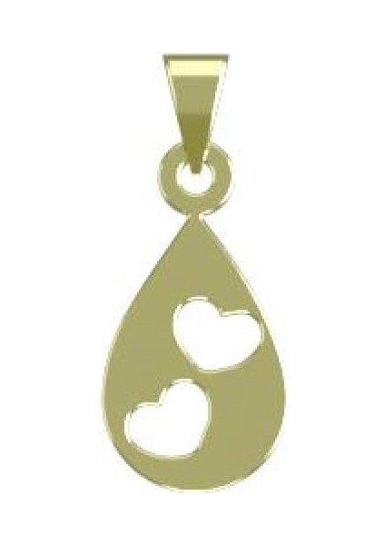 14 Ayar Altın Kalp Kolye Ucu 0.5 Gr, KC14137 Kodlu