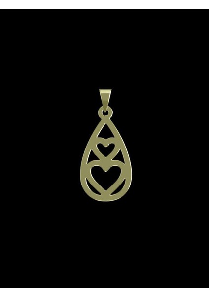 14 Ayar Altın Kalp Kolye Ucu 0.5 Gr, KC11588 Kodlu