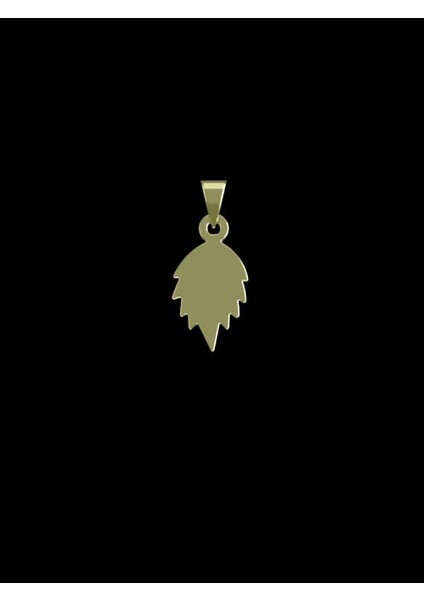 14 Ayar Altın Yaprak Kolye Ucu 0.5 Gr, KC15204 Kodlu
