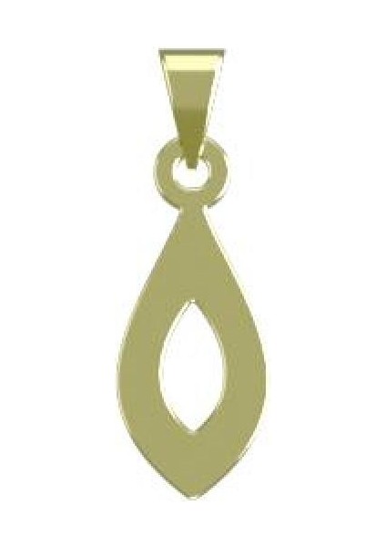 14 Ayar Altın Gözyaşı Damlası Kolye Ucu 0.5 Gr, KC12251 Kodlu