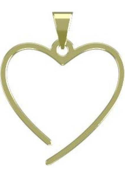 14 Ayar Altın Kalp Kolye Ucu 0.5 Gr, KC17510 Kodlu