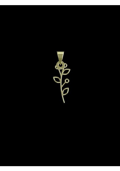 14 Ayar Altın Yaprak Kolye Ucu 0.5 Gr, KC15963 Kodlu