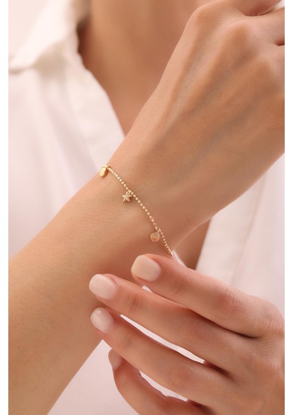 14 Ayar Yaz Charmlı Bileklik