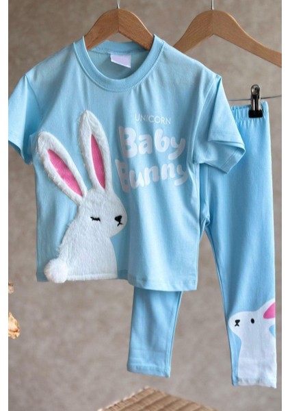 Kız Çocuk Peluş Tavşan Detaylı Pamuklu Altüst Takım fiyatları