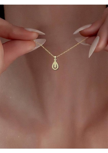 14 Ayar Altın Gözyaşı Damlası Kolye Ucu 0.5 Gr, KC10583 Kodlu