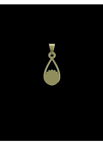 14 Ayar Altın Gözyaşı Damlası Kolye Ucu 0.5 Gr, KC10760 Kodlu