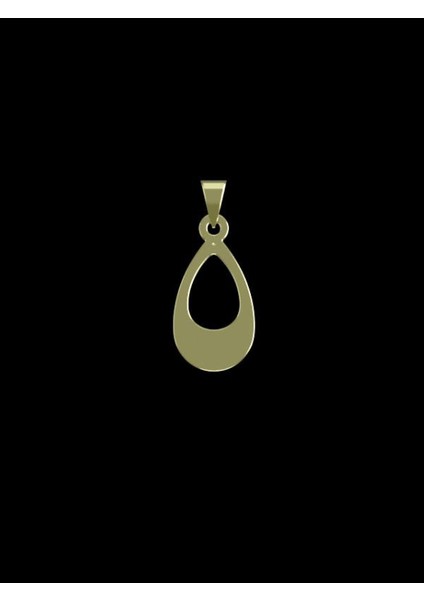14 Ayar Altın Gözyaşı Damlası Kolye Ucu 0.5 Gr, KC11943 Kodlu