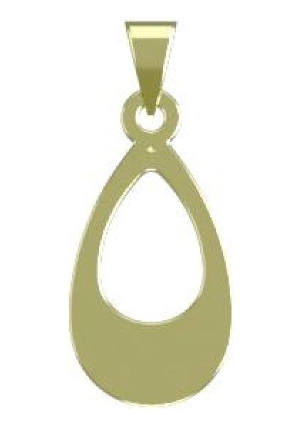 14 Ayar Altın Gözyaşı Damlası Kolye Ucu 0.5 Gr, KC11943 Kodlu