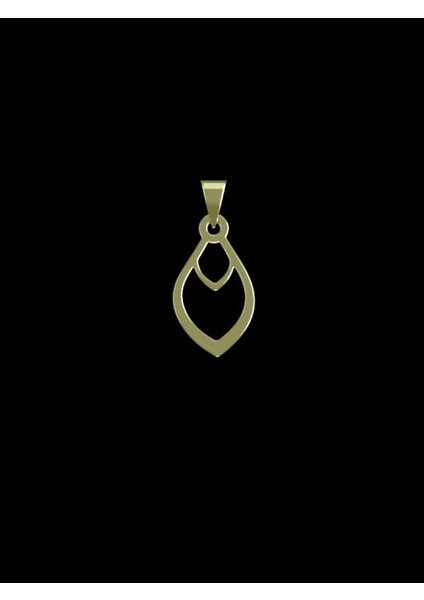 14 Ayar Altın Gözyaşı Damlası Kolye Ucu 0.5 Gr, KC11969 Kodlu