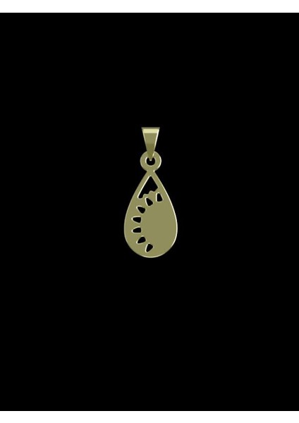 14 Ayar Altın Çiçek Kolye Ucu 0.5 Gr, KC12662 Kodlu