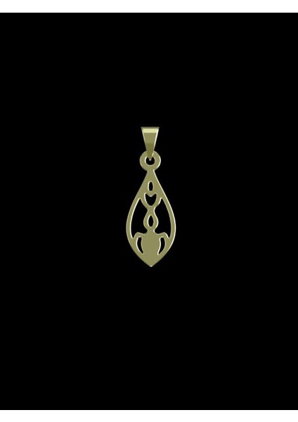 14 Ayar Altın Gözyaşı Damlası Kolye Ucu 0.5 Gr, KC12820 Kodlu