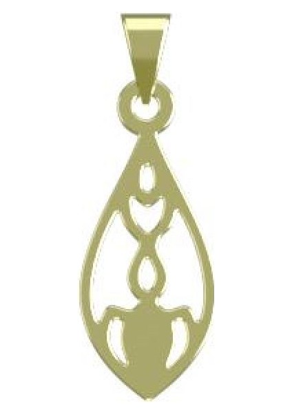 14 Ayar Altın Gözyaşı Damlası Kolye Ucu 0.5 Gr, KC12820 Kodlu