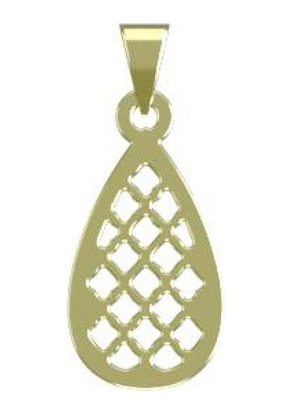 14 Ayar Altın Gözyaşı Damlası Kolye Ucu 0.5 Gr, KC12856 Kodlu