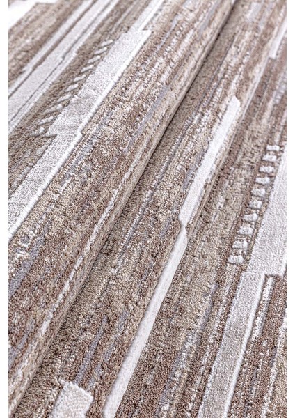 Dalida 3218A Yumuşak Dokulu Modern Desenli Bej Krem Salon, Mutfak, Oturma, Çocuk Oda Halısı modelleri