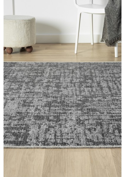 Antik Gri Halı Yıkanabilir Kaymaz Taban Şönil Kilim Dokuma Pamuk Taban Kilim 10119A 80 x 150 cm indirimleri