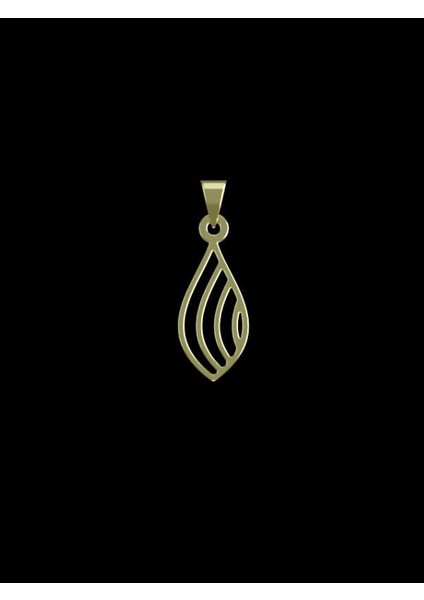 14 Ayar Altın Gözyaşı Damlası Kolye Ucu 0.5 Gr, KC10834 Kodlu