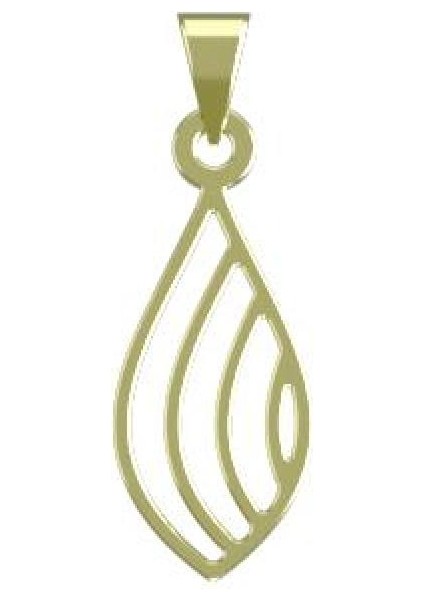 14 Ayar Altın Gözyaşı Damlası Kolye Ucu 0.5 Gr, KC10834 Kodlu