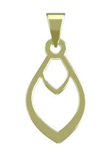 14 Ayar Altın Gözyaşı Damlası Kolye Ucu 0.5 Gr, KC11969 Kodlu