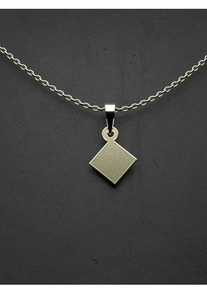 14 Ayar Altın Eşkenar Dörtgen Kolye Ucu 0.5 Gr, KC14903 Kodlu