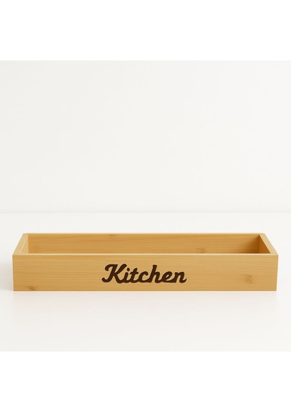 Bambu Mutfak Tezgah Üstü Çok Amaçlı Düzenleyici - Saklama Kutusu- Organizer 33 cm x 11 cm fırsatları