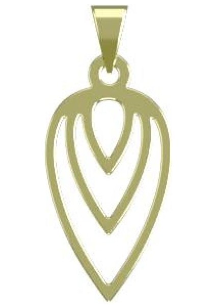 14 Ayar Altın Gözyaşı Damlası Kolye Ucu 0.5 Gr, KC12228 Kodlu