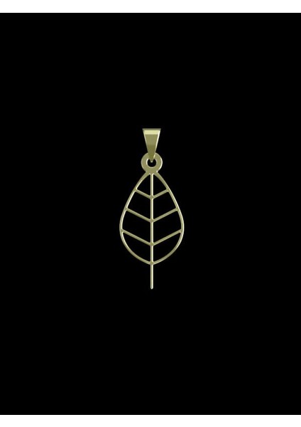 14 Ayar Altın Yaprak Kolye Ucu 0.5 Gr, KC15917 Kodlu