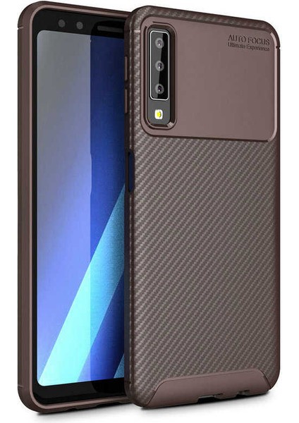 Fib Serisi Samsung Galaxy A7 2018 Kahverengi Kapak