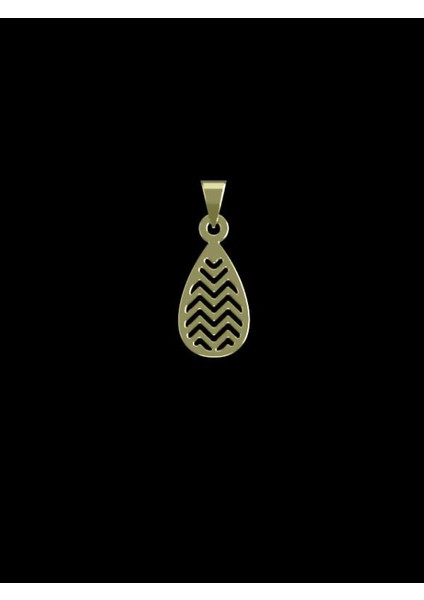 14 Ayar Altın Gözyaşı Damlası Kolye Ucu 0.5 Gr, KC12718 Kodlu