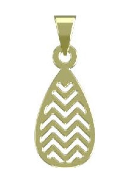 14 Ayar Altın Gözyaşı Damlası Kolye Ucu 0.5 Gr, KC12718 Kodlu