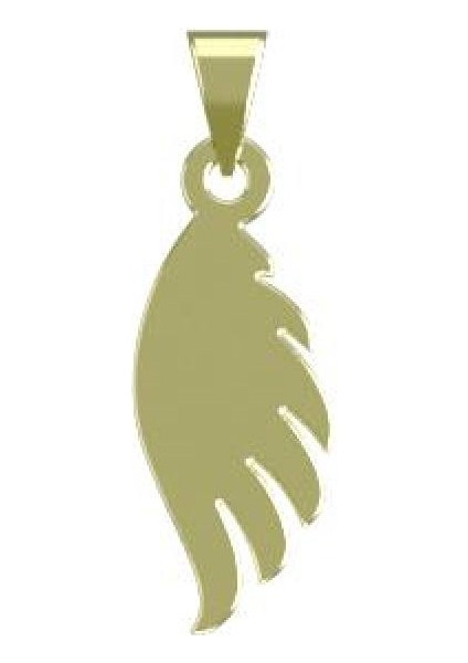 14 Ayar Altın Tuy Kolye Ucu 0.5 Gr, KC13285 Kodlu